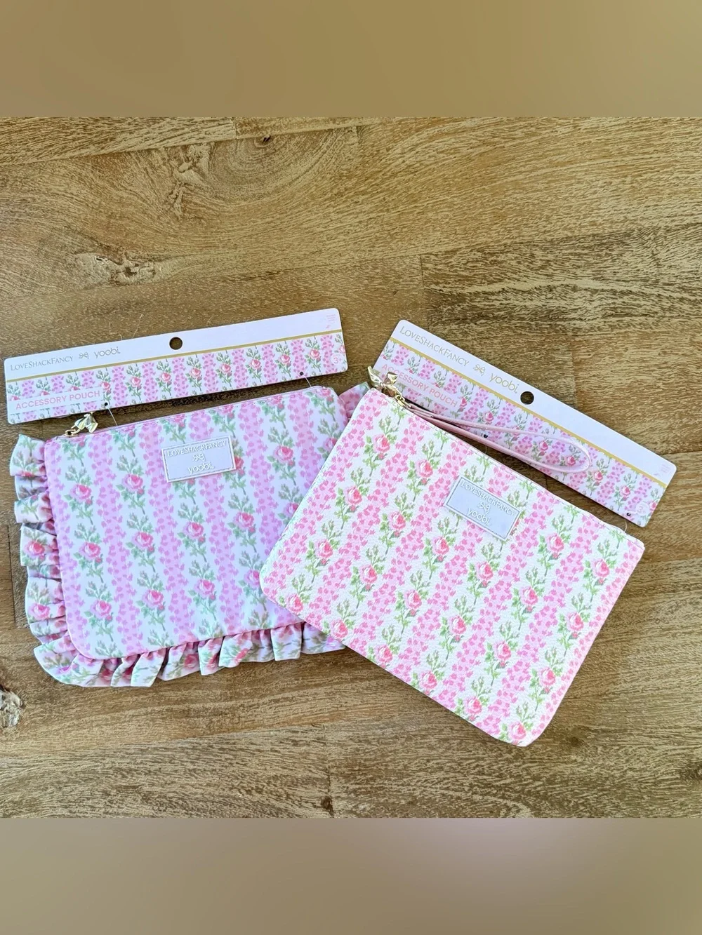 LoveShackFancy x Target - Flat Zip Pencil Cases In Strawberry Macaroon